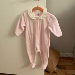 Petit bateau velvet pink pyjama